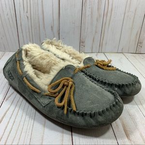 UGG Dakota Women Moccasin Slippers Gray Shearling